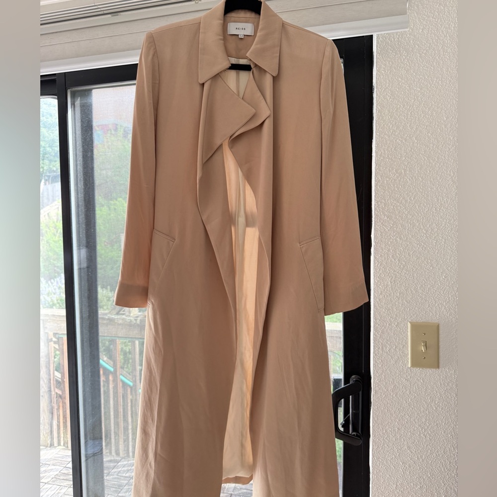 Beige Trench Coat for Women - Classic Long Coat - Picture 7 of 13